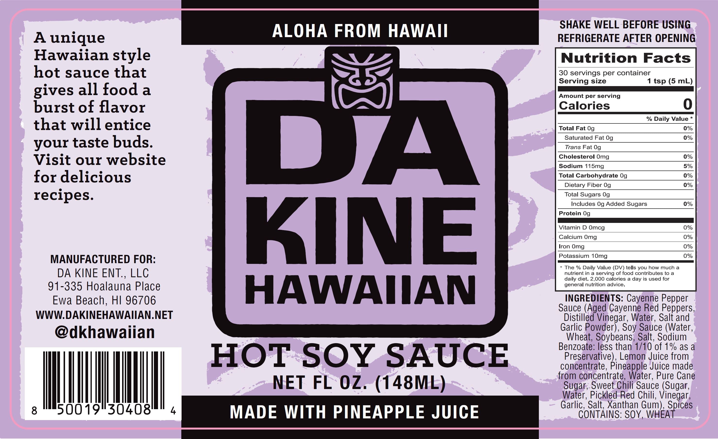 Hot Soy Sauce – Da Kine Hawaiian