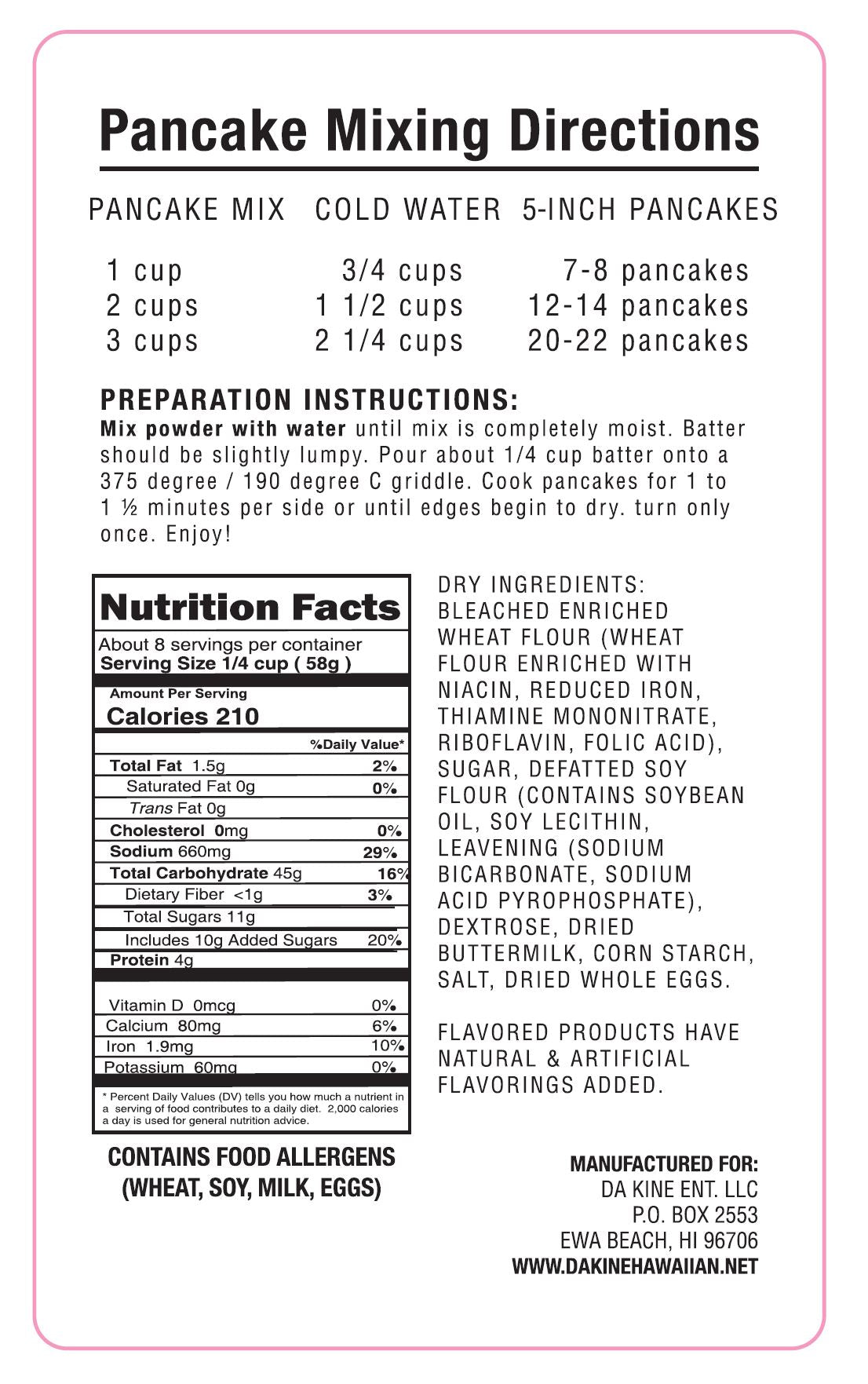 Buttermilk Pancake Mix